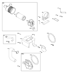 Air Cleaner Group Diagram and Parts List for 385777-0139-G1 200000 - 399999 Briggs and Stratton Engine